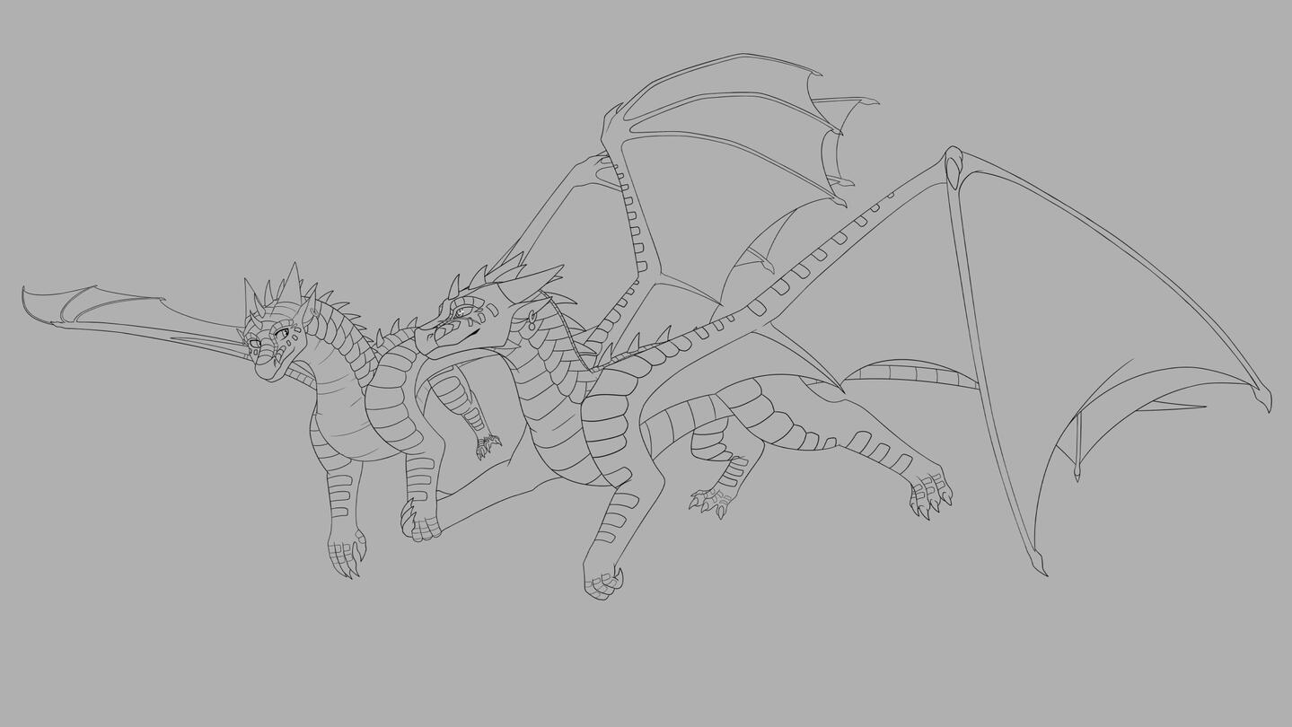 Fullbody lineworked art